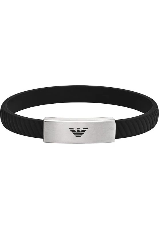Emporio Armani Bracelet for Men Stainless Steel ID Bracelet, Length: 185-195mm, Width: 30mm, Height: 9mm, EGS2996040