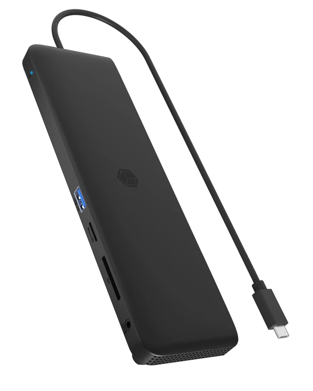 ICY BOX USB-C Docking Station (11-in-1) with 2x HDMI & 1x DP (4K 60Hz), 4x USB 3.0 HUB, Alimentazione 100W, Gigabit Ethernet, Portable Dock Station, IB-DK2116-C