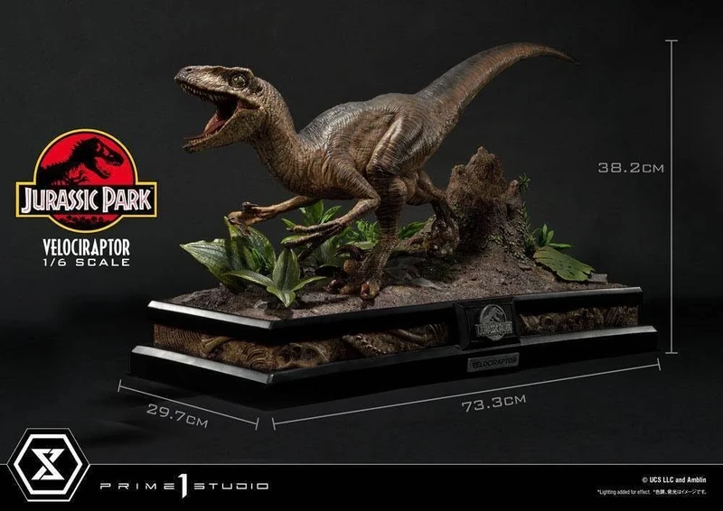 Prime 1 Studio Jurassic Park Legacy Museum Collection 1/6 Velociraptor Attack Statue, 38 cm