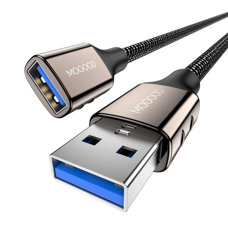 MOGOOD USB 3.0 Extension Cable 1M, USB A Male to A Female Extender, Supports 5Gbps High Speed Data Transfer, Various lengths USB Extender Cord Compatible with lights, PC, Macbook, Camera ang more