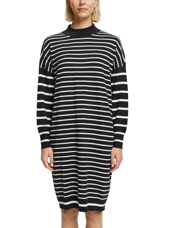ESPRIT Women's 103ee1e301 Dress, 002/Black 2, M