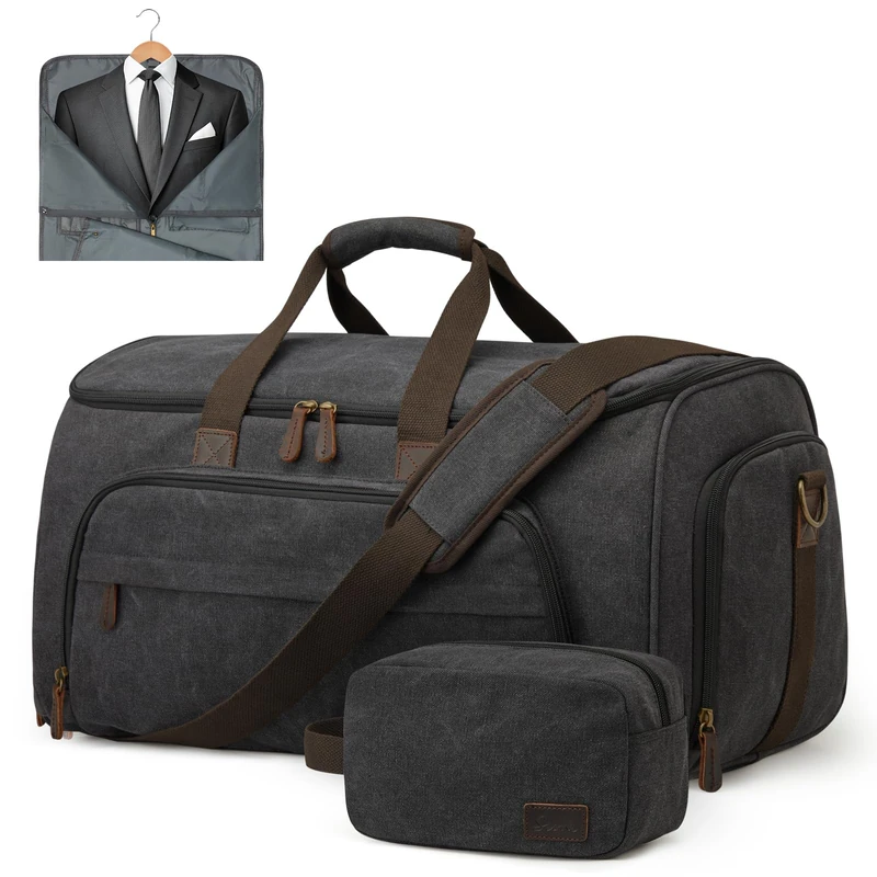 S-Zone Carry On Garment Bag for Travel Convertible Garment Duffle Bag Suit Bags for Men Women Travel 2 in 1 Hanging Suitcase Business Travel Bag with Toiletry Bag - Image 1