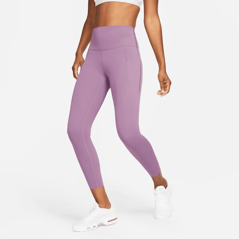 NIKE DQ5897-536 W NK DF UNIVERSA HR 7/8 TGHT Leggings Women's Violet DUST/Black Size XL