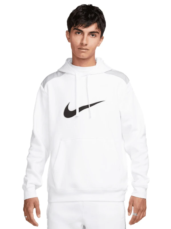 NIKE FN0247-100 M NSW SP FLC HOODIE BB Sweatshirt Men's WHITE/LT SMOKE GREY Size 2XL