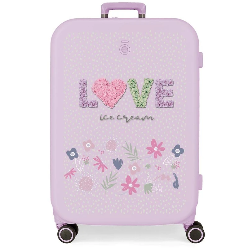 Enso Love Ice Cream Medium Suitcase, One Size, Berry, One Size, Medium Suitcase