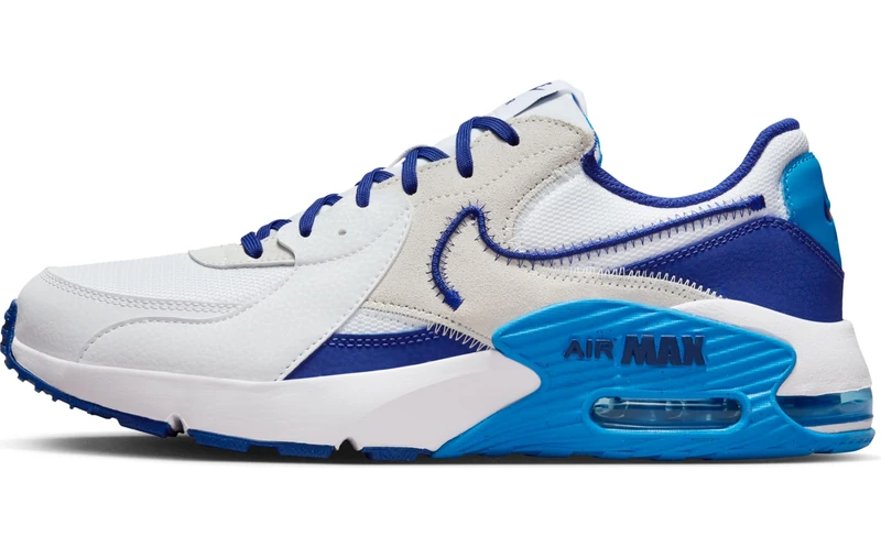 Nike Men's Air Max Sneaker, White/Deep Royal Blue-Photo Bl, 11 UK