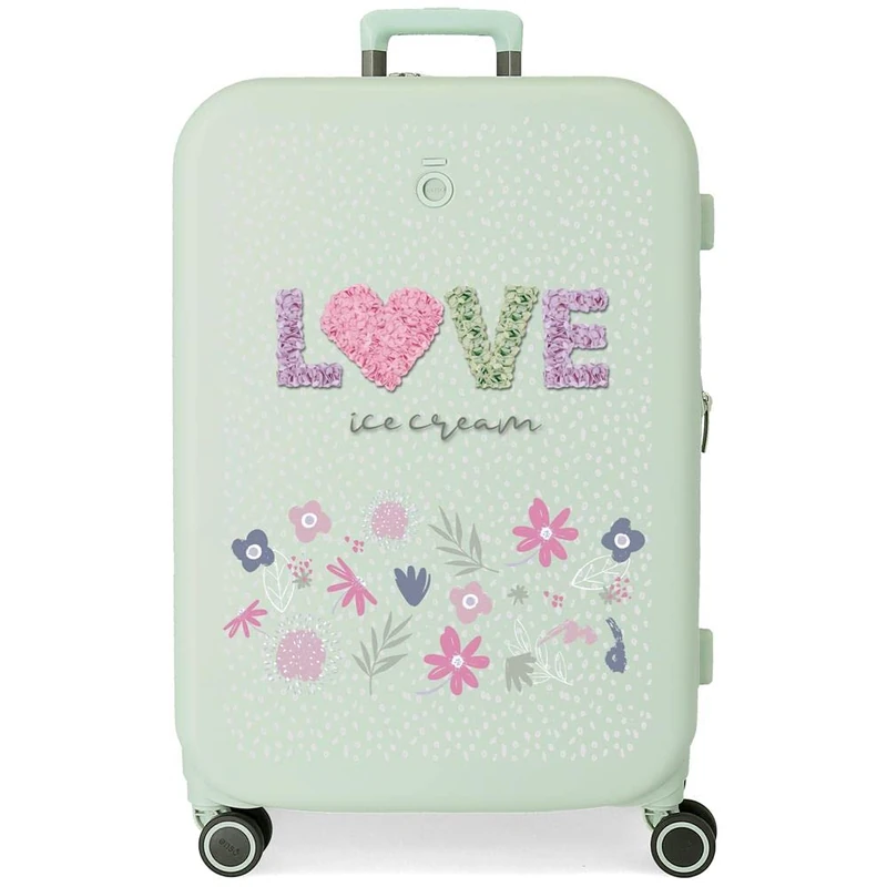 Enso Love Ice Cream Medium Suitcase, One Size, Green, One Size, Medium Suitcase