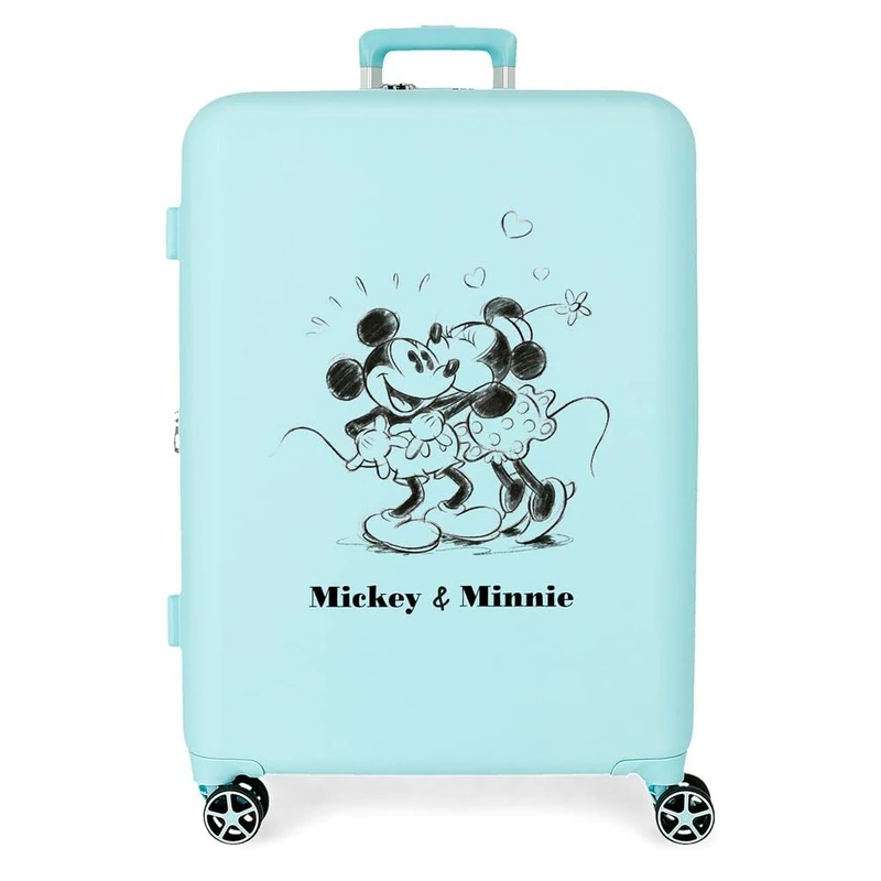 Disney Mickey and Minnie Travel The World Cabin Suitcase, One Size, Kisses, Standard Size, Medium Suitcase