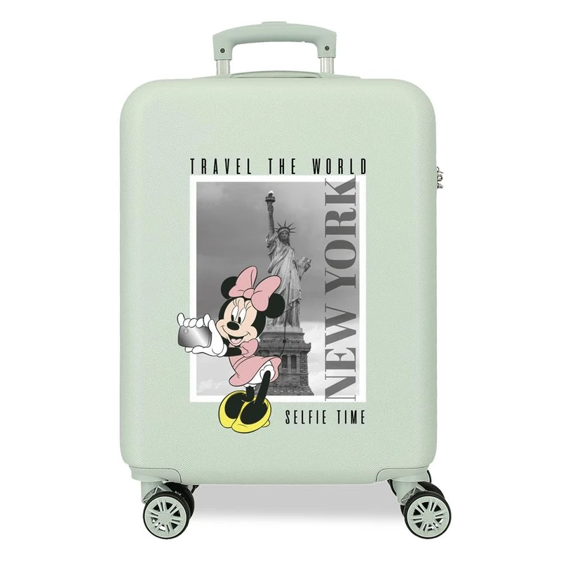 Disney Mickey & Minnie Trip to… Luggage Set, One Size, New York Green, One Size, Cabin Suitcase