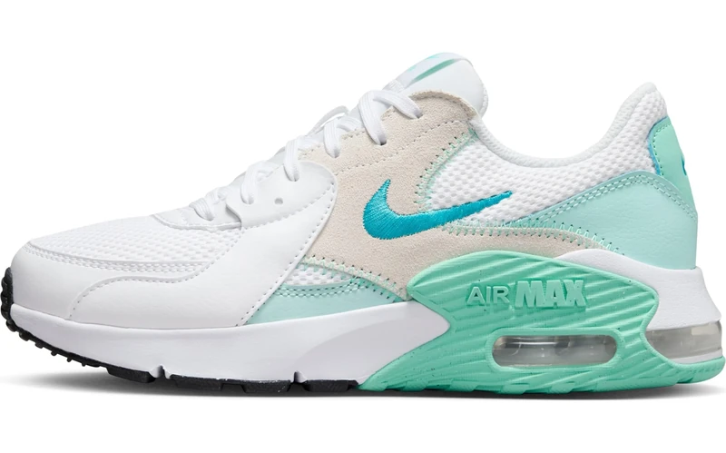 Nike Women's Air Max Sneaker, White/Teal Nebula-Jade Ice-Bla, 3 UK