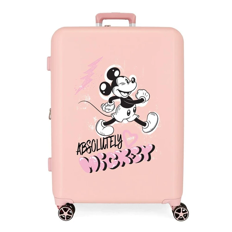 Disney Mickey & Minnie Trip to… Suitcase Set, One Size, Friendly Nude, One Size, Medium Suitcase