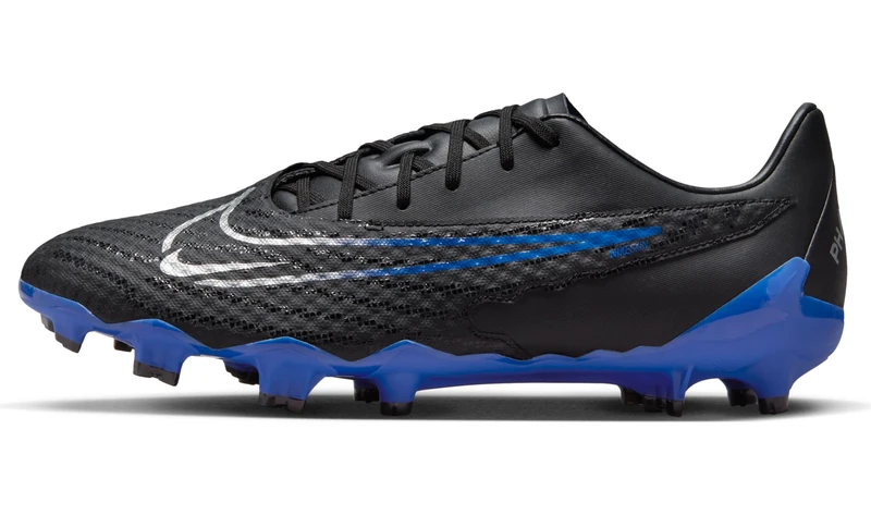 Nike Men's Academy Football Shoe, Black/Chrome-Hyper Royal, 11.5 UK
