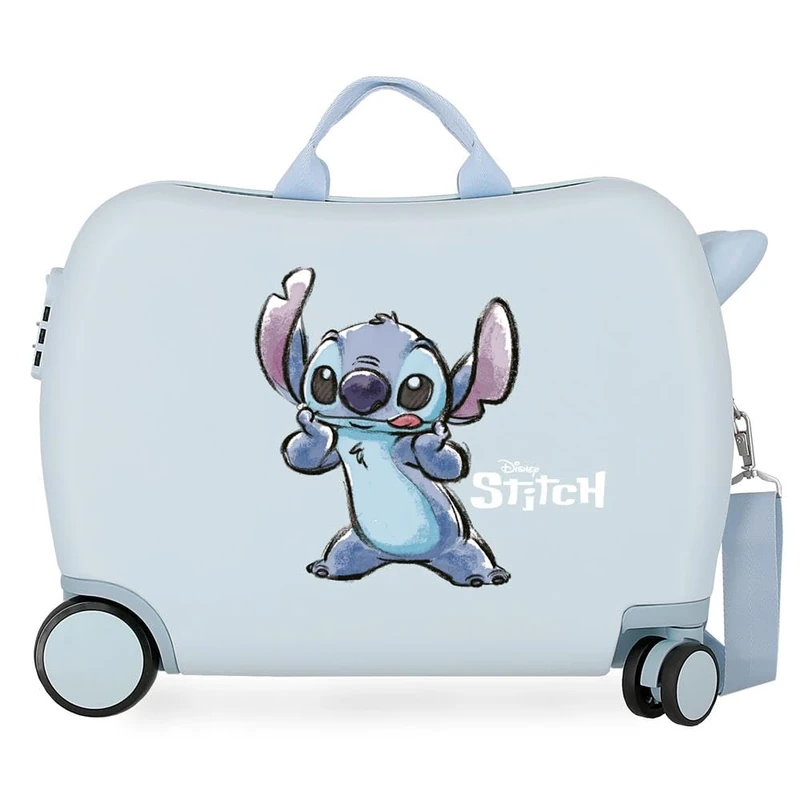 Disney Adorable Stitch Moods Cabin Suitcase Hard ABS Side Combination Lock 4 Wheels Double Luggage Hand Luggage, Make A Face, Maleta Infantil, Children's Suitcase