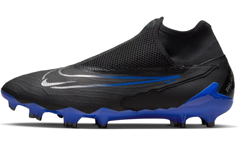 NIKE Men's Phantom Football Shoe, Black/Chrome-Hyper Royal, 11 UK