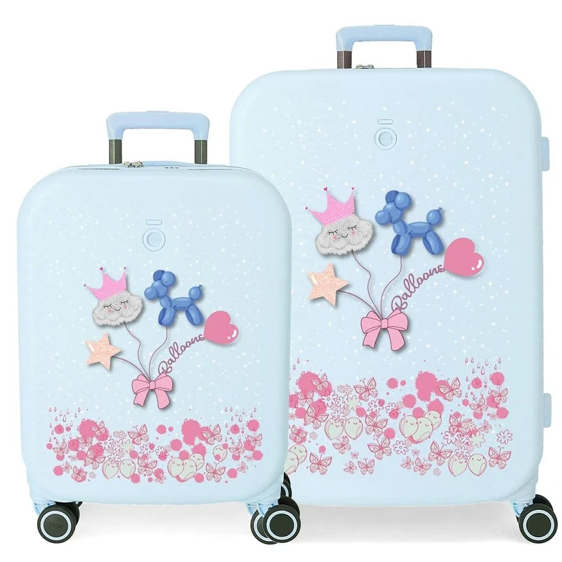 Enso Balloons Children's Pencil Cases and Toiletry Bags, Blue, One Size, Suitcase Set