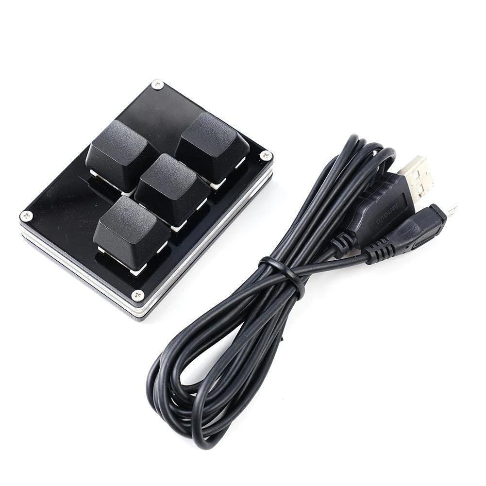 Generic Gaming Keyboard Macro Custom Programmable Mini Keypad For Photoshop, USB, Mechanical Switch, 19 Keys, Ambidextrous, Black