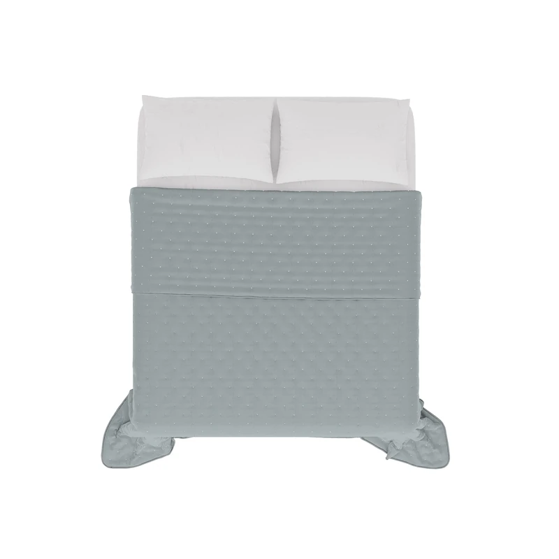 Italian Bed Linen CHIC Microfibre Summer Quilt, Dark Grey, Double