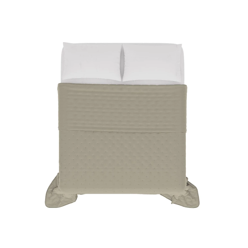 Italian Bed Linen Microfibre Summer Quilt, Chic, Brown, Double