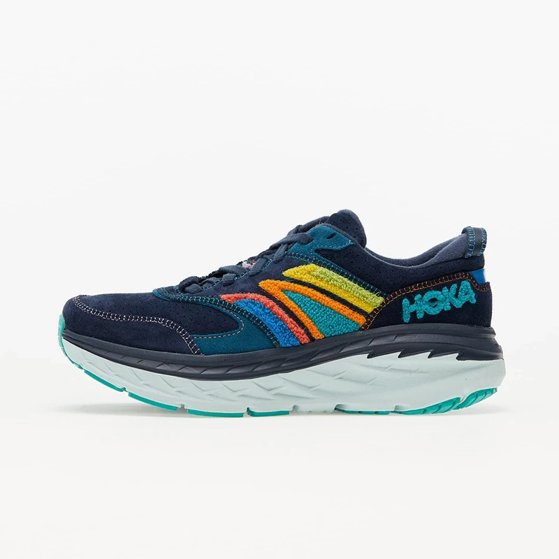 HOKA ONE ONE Bondi L Embroidery, Unisex Adult Hiking Shoes, Outer Space/Atlantis, EU 38 2/3 - UK 5