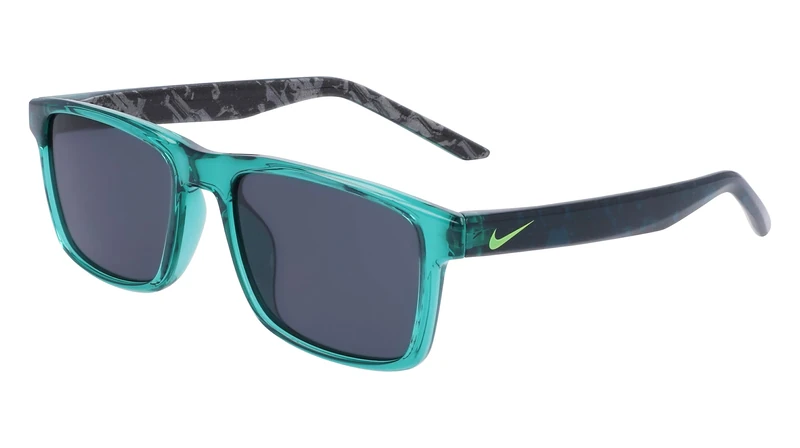 Nike CHEER DZ7380 370 Neptune Green/Dark Grey Sunglasses Kid Iniettato, Rectangle, 49