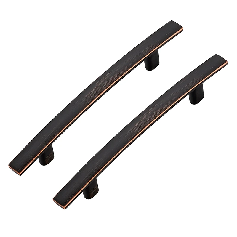 Ravinte Decor 25 Pack Cabinet Handles 3.75" Hole Center - Curved Cabinet Pulls Oil Rubbed Bronze Drawer Pulls for Kitchen Cabinet Cupboard Solid Pulls for Dresser Drawer Arch Cabinet Hardware