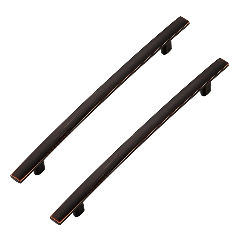 30 Pack Oil Rubbed Bronze Cabinet Handles, 6.25" Hole Center Curved Pulls