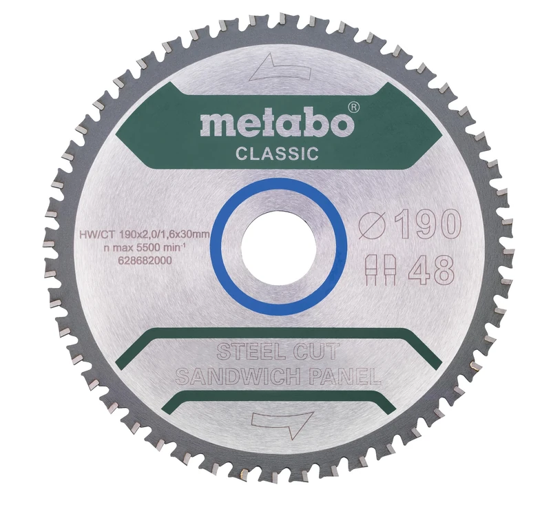 Metabo 628682000 Circular Saw Blade 190 x 30 mm Number of Teeth: 48 Pack of 1