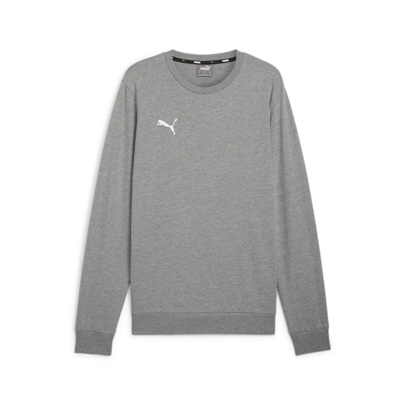 PUMA Mens Teamgoal Casuals Crew Neck Knitted Sweater, Medium Gray Heather-puma White, XL EU