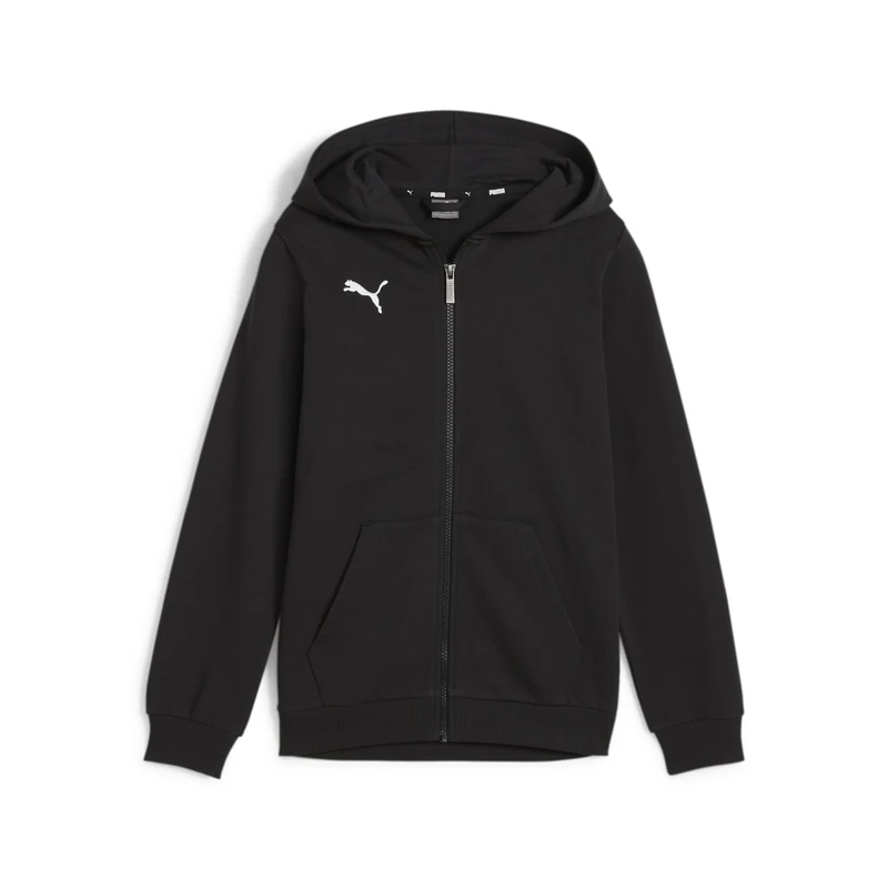 PUMA Boys Teamgoal Casuals Hooded Jacket Sweat, Puma Black-puma White, 164 EU