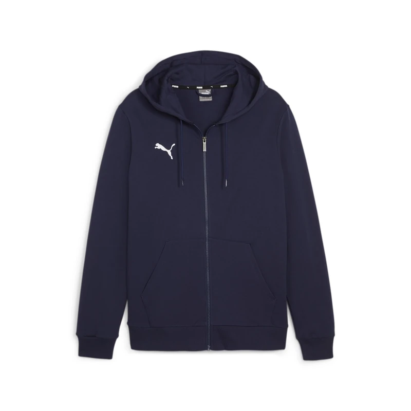 PUMA Mens Teamgoal Casuals Hooded Jacket Sweat, Puma Navy-puma White, S EU