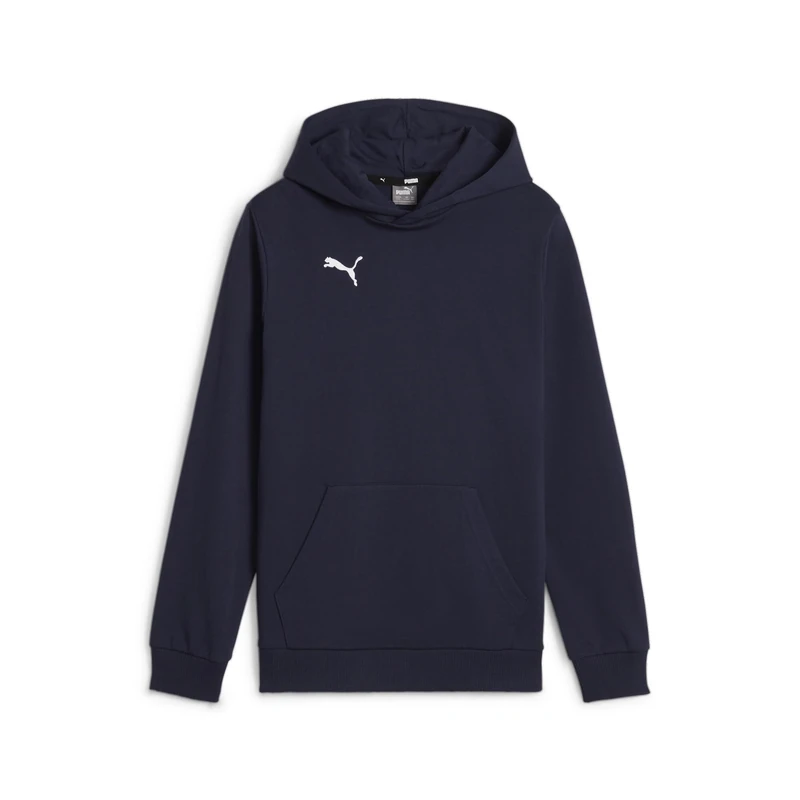 PUMA Boys Teamgoal Casuals Hoody Jr Pullover, Puma Navy-puma White, 164 EU