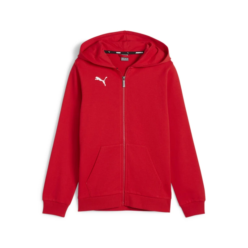 PUMA Boys Teamgoal Casuals Hooded Jacket Sweat, Puma Red-puma White, 152 EU - Image 1