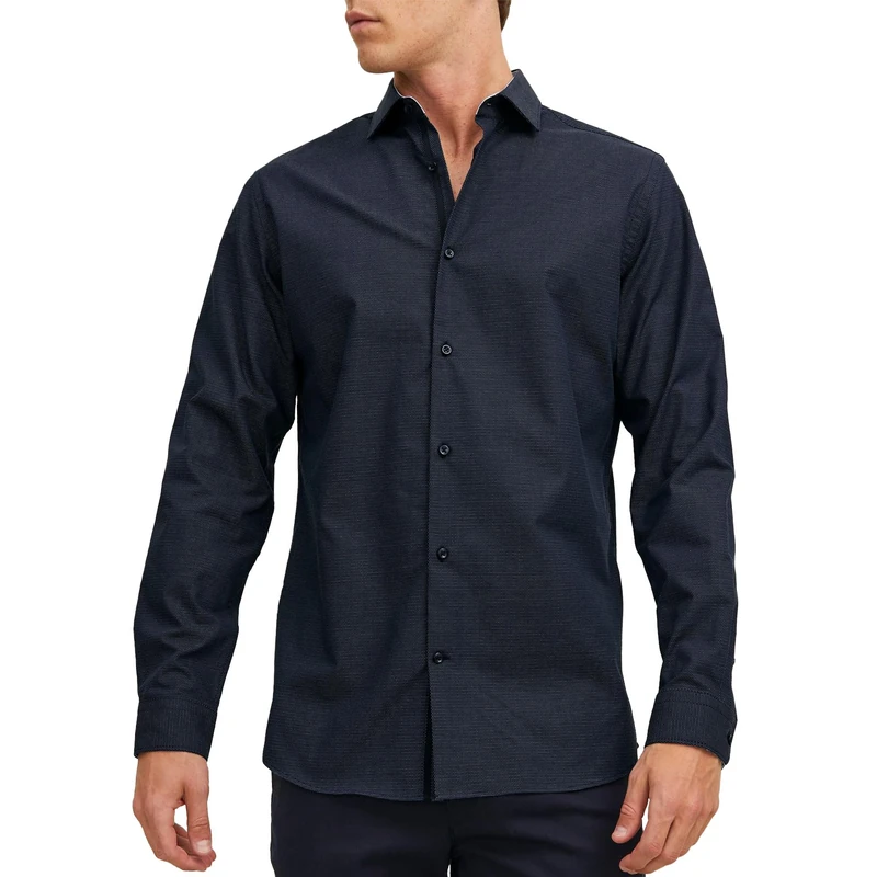 JACK & JONES Male Shirt Slim Fit Shirt, Perfect Navy/fit: Slim fit, XS