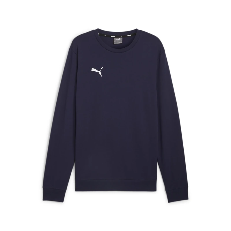 PUMA Mens Teamgoal Casuals Crew Neck Knitted Sweater, Puma Navy-puma White, S EU
