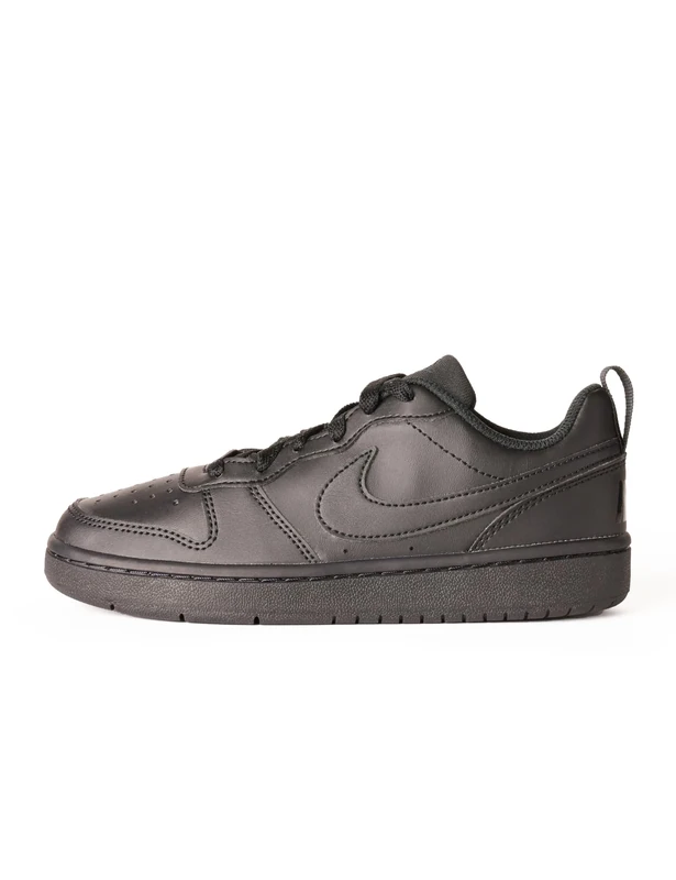 NIKE Unisex Kids Court Borough Low Recraft Sneaker, Black, 4 UK