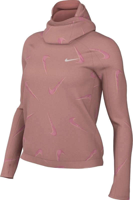 NIKE Pacer Hooded Sweatshirt Red Stardust/Reflective Silv S