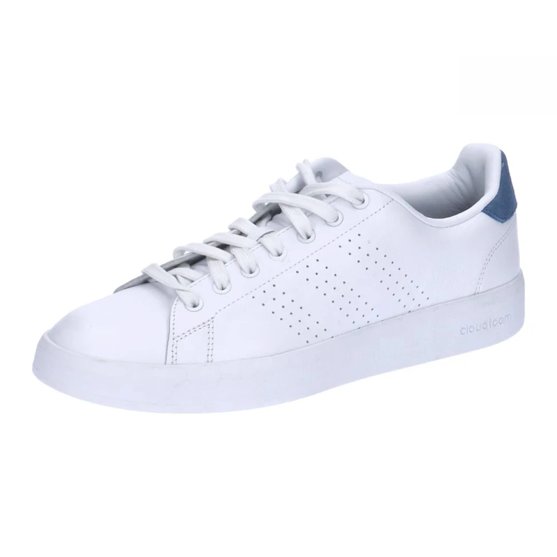 adidas Men's Advantage Premium Leather Shoes, Cloud White/Cloud White/Crew Blue, 9 UK