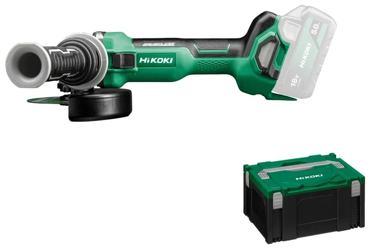 HiKOKI Akku-Winkelschleifer G1813DA (18V, Brushless, Spindelarretierung, Soft-Start, Zubehör)