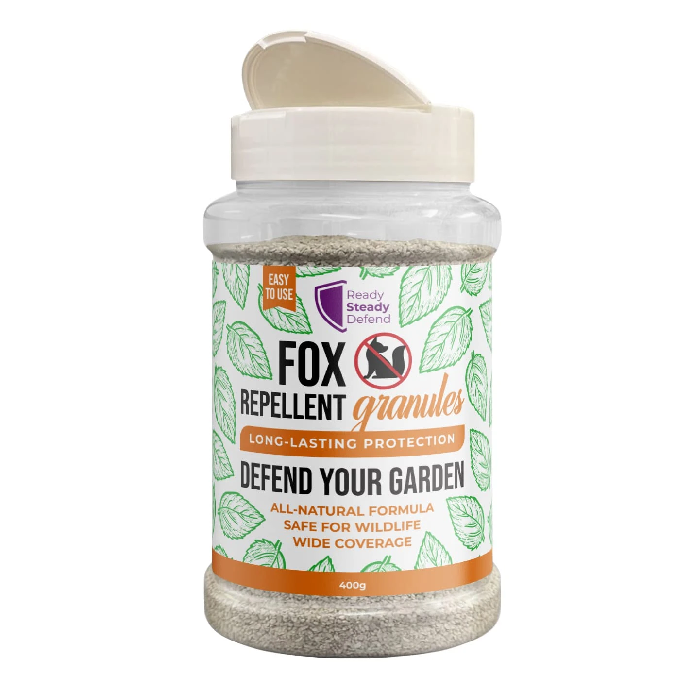 Fox Scent-Masking Granules for Outdoor Areas – 400g Garlic Formula to Disrupt Fox Scent Marking – Helps Discourage Visits – Covers Up to 200m² – Easy Garden Use