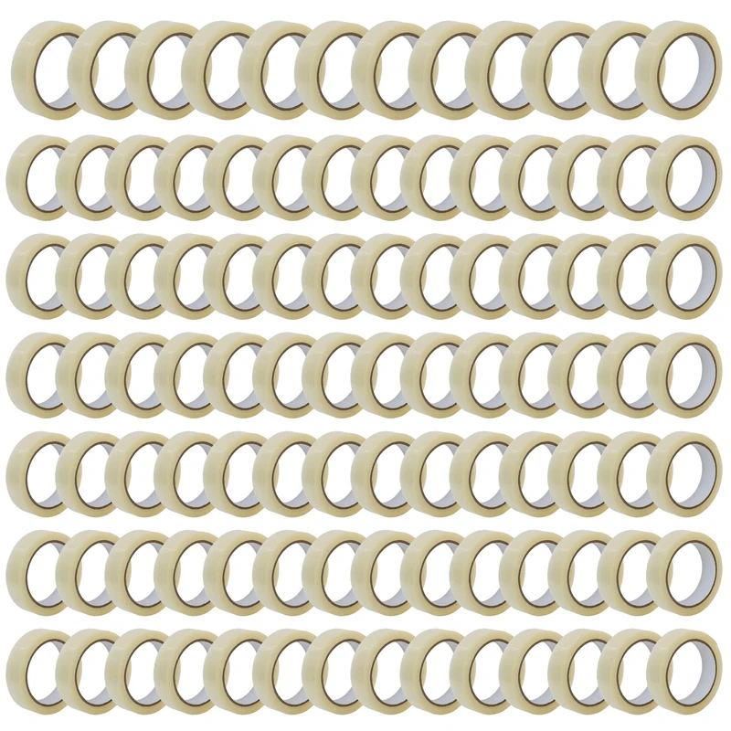 Coselena 96 Pack Cellotape Roll - 24mm x 66m Heavy Duty Sticky Packaging Tape - Easy to Use Crystal Clear Parcel Tape - Ideal Packing Tape for Tape Dispenser, Tape Gun & Cardboard Boxes for Moving