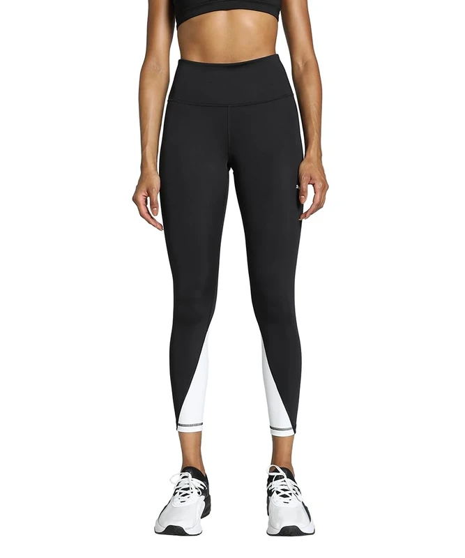 PUMA Train All Day 7/8 Tight - Black/White Polyester Elastane Tights - Image 1
