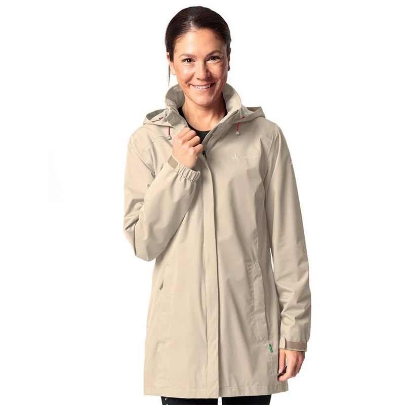 VAUDE Women's Escape Parka - Waterproof Rain Parka Made of Recycled Polyester, 87.5 cm Length, Breathable and Windproof, PFC-Free, Sustainable