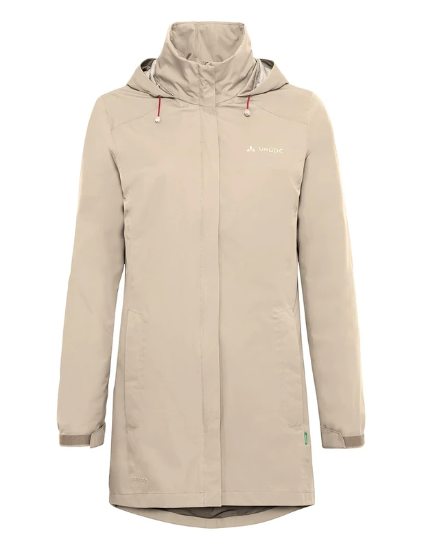 VAUDE Women's Escape Parka - Waterproof Rain Parka Made of Recycled Polyester, 87.5 cm Length, Breathable and Windproof, PFC-Free, Sustainable