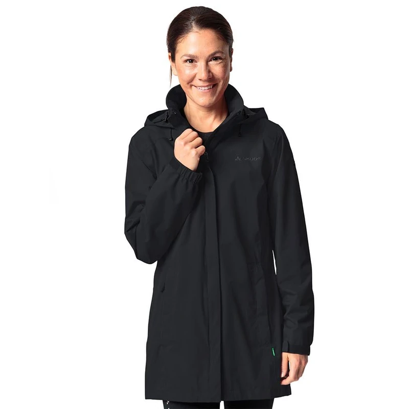 VAUDE Women's Escape Parka - Waterproof Rain Parka Made of Recycled Polyester, 87.5 cm Length, Breathable and Windproof, PFC-Free, Sustainable