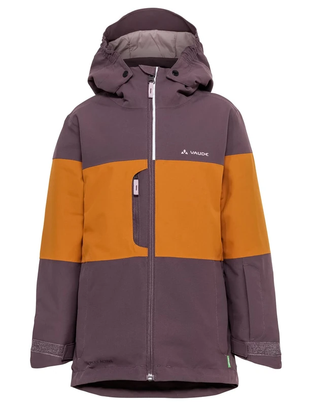 VAUDE Unisex Kid's Waterproof Snow Cup Jacket, BlackBerry/Brown, 98 (EU)