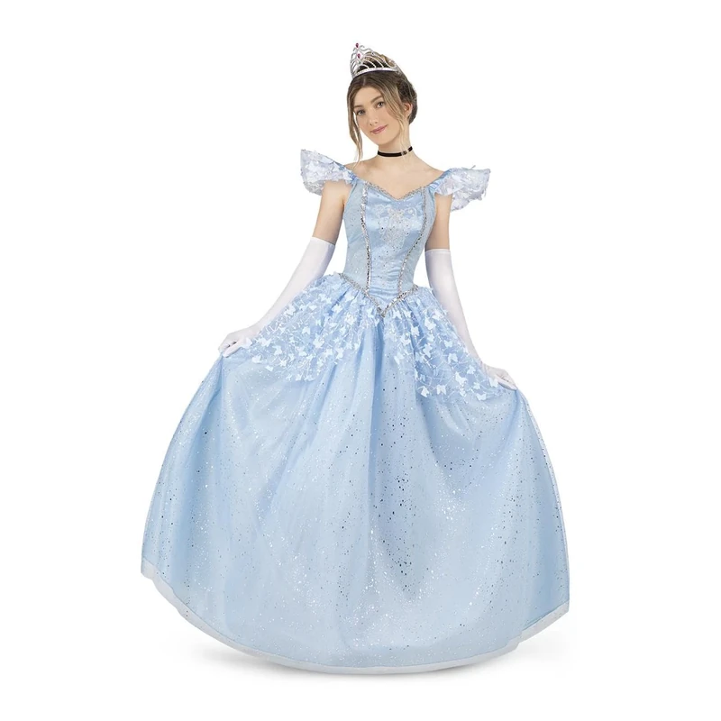 VIVING Costume Princess Crystal Shoe L (Dress, Gloves and Petticoats)