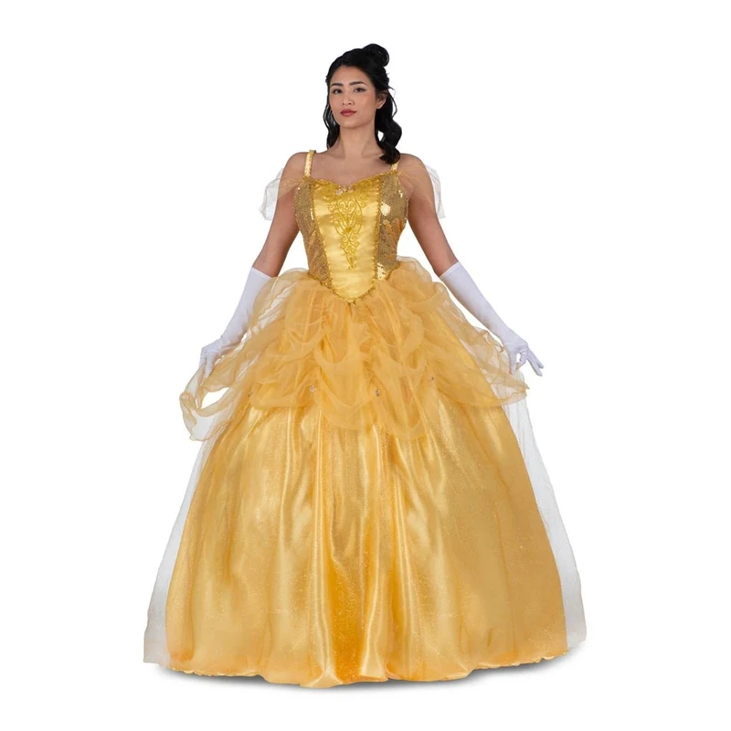 VIVING Enchanted Bella Princess Costume Large (Dress, Gloves and Petticoat)