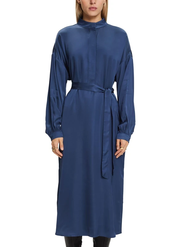ESPRIT Women's 103EO1E321 Dress, 420/GREY Blue,