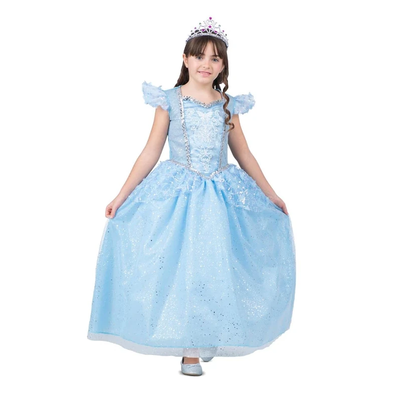 VIVING Princess Crystal Shoe Costume 10-12 Y (Dress, Gloves & Petticoat)