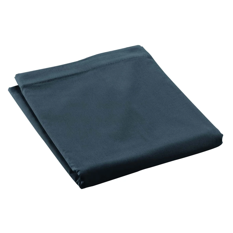 douceur d'intérieur, Percale Midnight Blue Cotton Percale Flat Sheet (240x300cm)